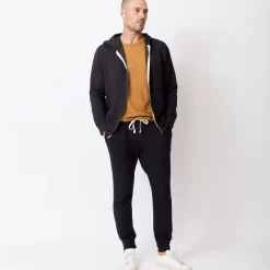 MONROW Supersoft Fleece Zip Up Hoody FADEDBLACK Store